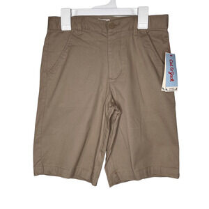 Boy's Flat Front Stretch Uniform Shorts Cat & Jack Vintage Khaki Size 14 NWT